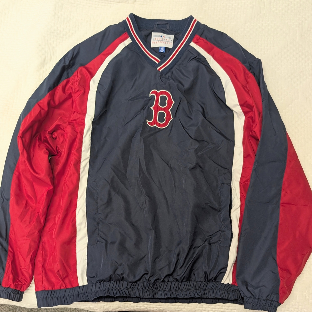 STARTER Navy and Red Pullover Jacket